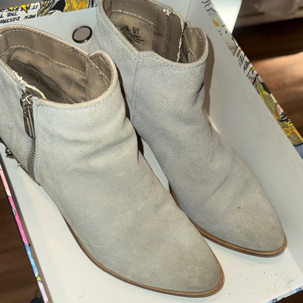 Sam Edelman "Circus" Chelsea Blue Suede Booties